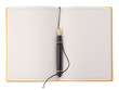 notebook and fountain pen