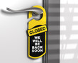 Illustration: Closed Sign, Door Hanger Closed Sign, Door Hanger
