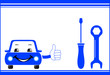 visiting card background for auto service station