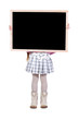 Liittle girl with board