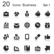 20 icons business black reflex