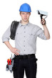 Photo: Electrician holding CCTV camera Electrician holding CCTV camera