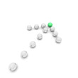 Illustration: arrow, green, arrow, green,