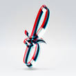 Fantasy plastic 3d glowing ribbon typeface