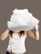 woman with cloud