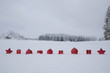 Christmas decoration snowy landscape