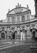 Vigevano Sant'Ambrogio church facade B&W image