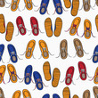 Colourful background pattern of shoes
