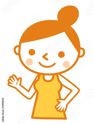 Illustration: 女性トレーナー(案内) 女性トレーナー(案内)