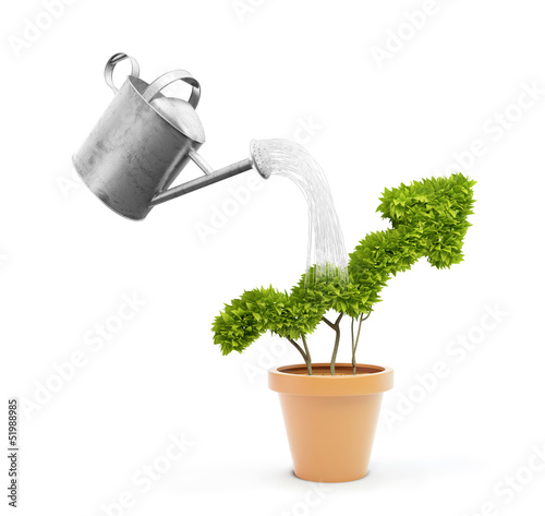Illustration: Watering a potplant shaped like a graph Watering a potplant shaped like a graph