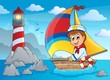 Vektor: Image with sailor theme 4 Image with sailor theme 4