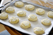 Ball dough on the tray