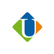 Vector color logo initial letter U