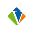 Vector color logo initial letter V
