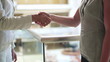 Closeup of a business hand shake between two businesswomen