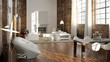 wohnzimmer in einem loft