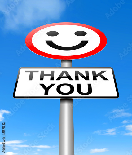 Illustration: Thank you concept. Thank you concept.