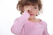 A little girl crying.