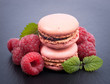 Photo: Macaroons, raspberries Macaroons, raspberries