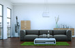Wohndesign - Ledersofa in Stadtwohnung