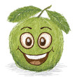 Vector: happy guava fruit happy guava fruit
