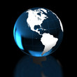 Earth on black