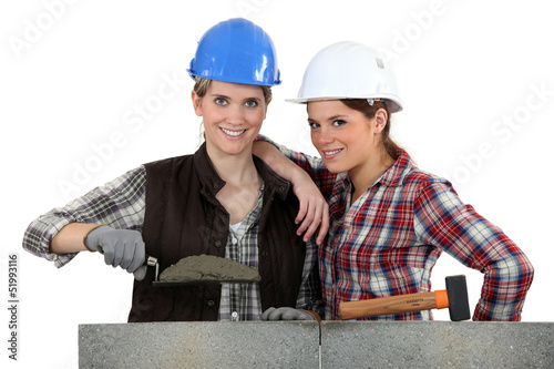 Photo: Women building wall Women building wall