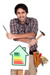 portrait of young heating engineer