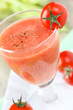 Healthy vegetable smoothie with tomatoes and celery
