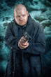 Armed man with a handgun