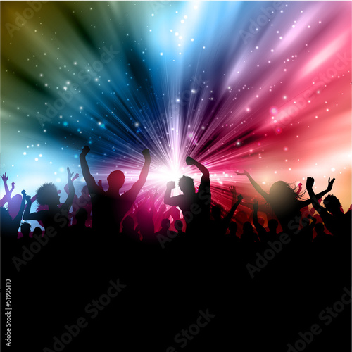 Vector: Party crowd background Party crowd background