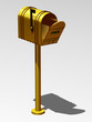 open Mailbox made of gold