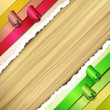 Vector: Colorful background with paper and wood Colorful background with paper and wood
