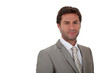 Foto: Man wearing suite white background Man wearing suite white background