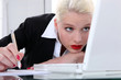 Photo: A really beautiful blond businesswoman. A really beautiful blond businesswoman.