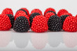 berry shaped candies on white