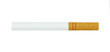 Photo: Cigarette on white background Cigarette on white background