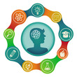 Vector education concept - brain and creativity