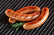 Grilled sausages on the barbecue