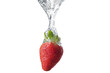 strawberry dive in the water