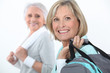 Photo: mature women at fitness center mature women at fitness center