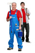 Photo: Decorator and his apprentice Decorator and his apprentice