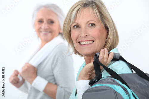 Photo: mature women at fitness center mature women at fitness center