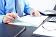 The businessman at office
