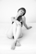 caucasian woman in lingerie