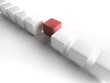 Illustration: White 3d boxes / cube | Business Concept Wallpaper White 3d boxes / cube | Business Concept Wallpaper