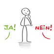 Entscheidung Ja oder Nein, Strichmännchen