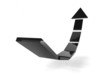 Illustration: 3d rendering of modern black arrow 3d rendering of modern black arrow