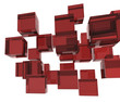 Illustration: Red 3d boxes / cube | Business Concept Wallpaper Red 3d boxes / cube | Business Concept Wallpaper