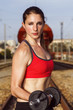 Fitness girl: musculation